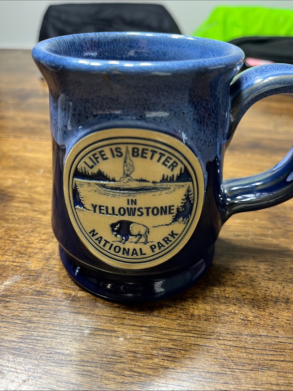 Yellowstone National Park Blue Ceramic Mug - Life Is Better Design